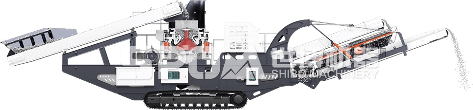 履帶圓錐破碎機(jī)剖面圖